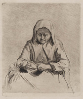 KG 07838
<br/>
Portret van een vrouw, een appel schillend
<br/>
<em>Freij, Johannes Pieter de (1770-1834)</em>